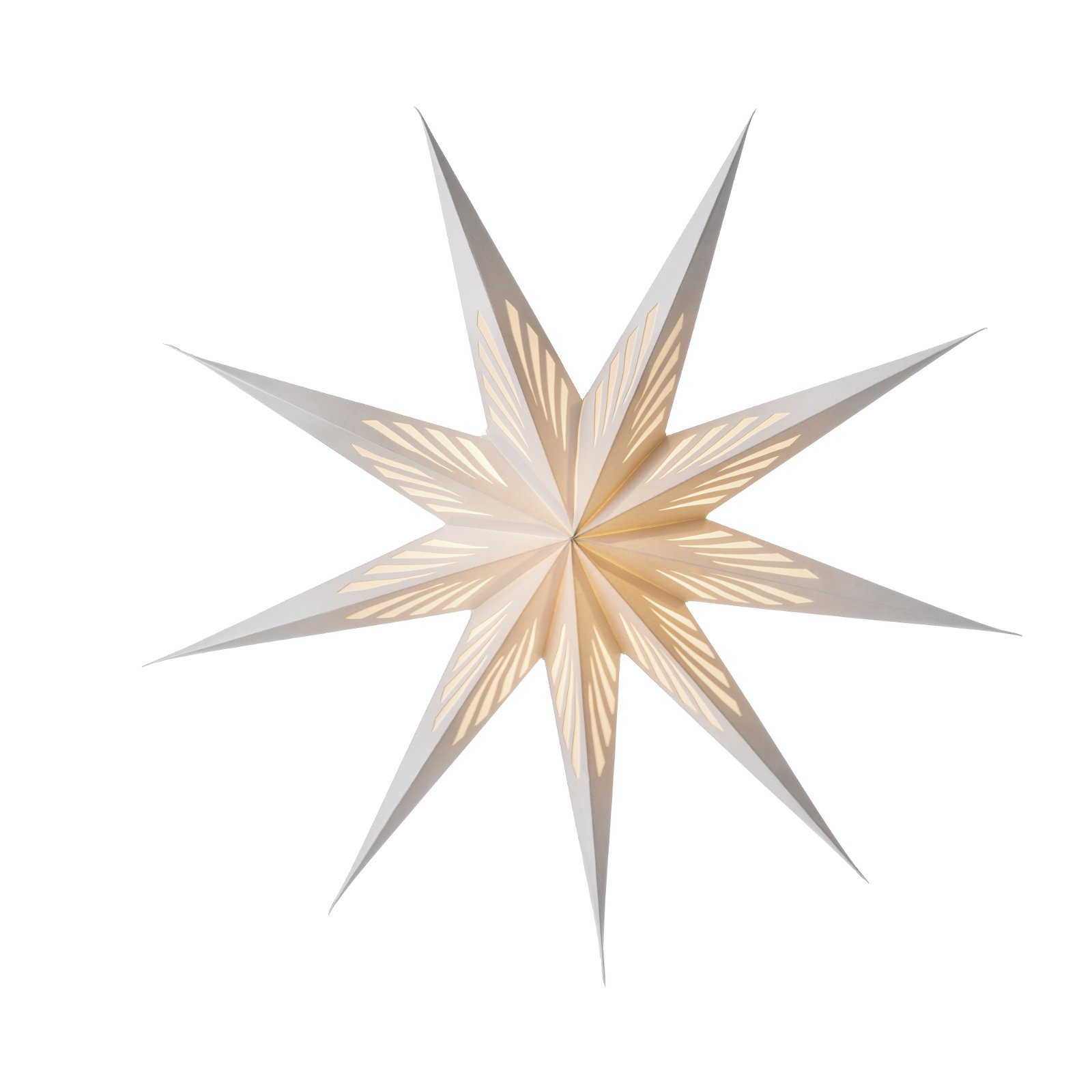 Papirstjerne: Paper Star Vivien White 80 cm