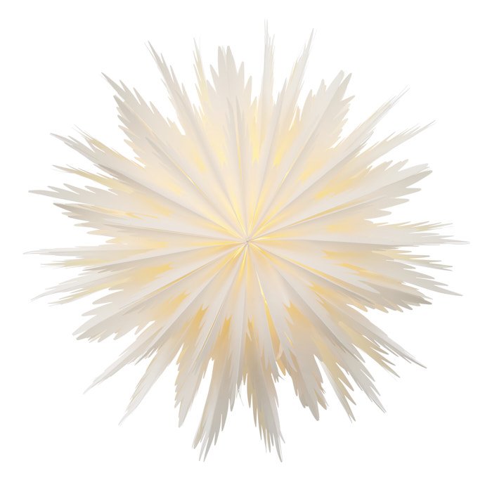Papirstjerne: Paper Star Snowflake White 51 cm